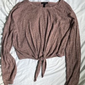 Cute tied lounge crew neck